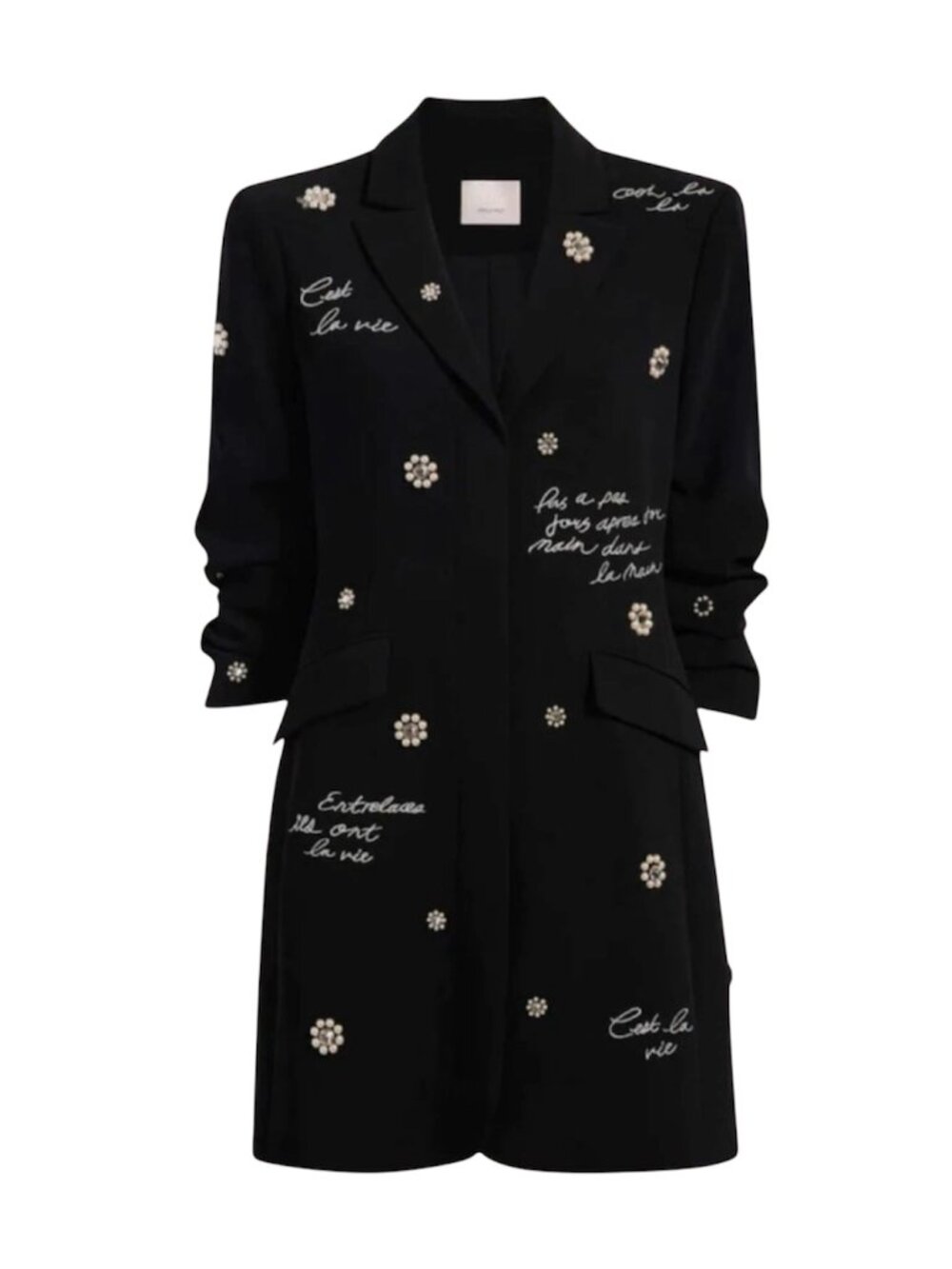 Cinq A Sept Joel Faux Pearl Embellished Mini Blazer Dress - Picture 4 of 11